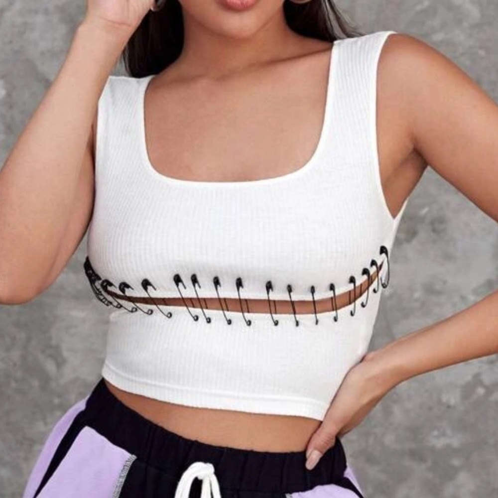 White crop top. NEW condition never worn